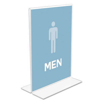 deflecto® Classic Image Double-sided Sign Holder, 5 X 7 Insert, Clear freeshipping - TVN Wholesale